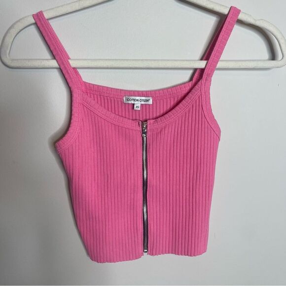Cotton Citizen Ibiza Crop Zip Tank New XS - Picture 4 of 6